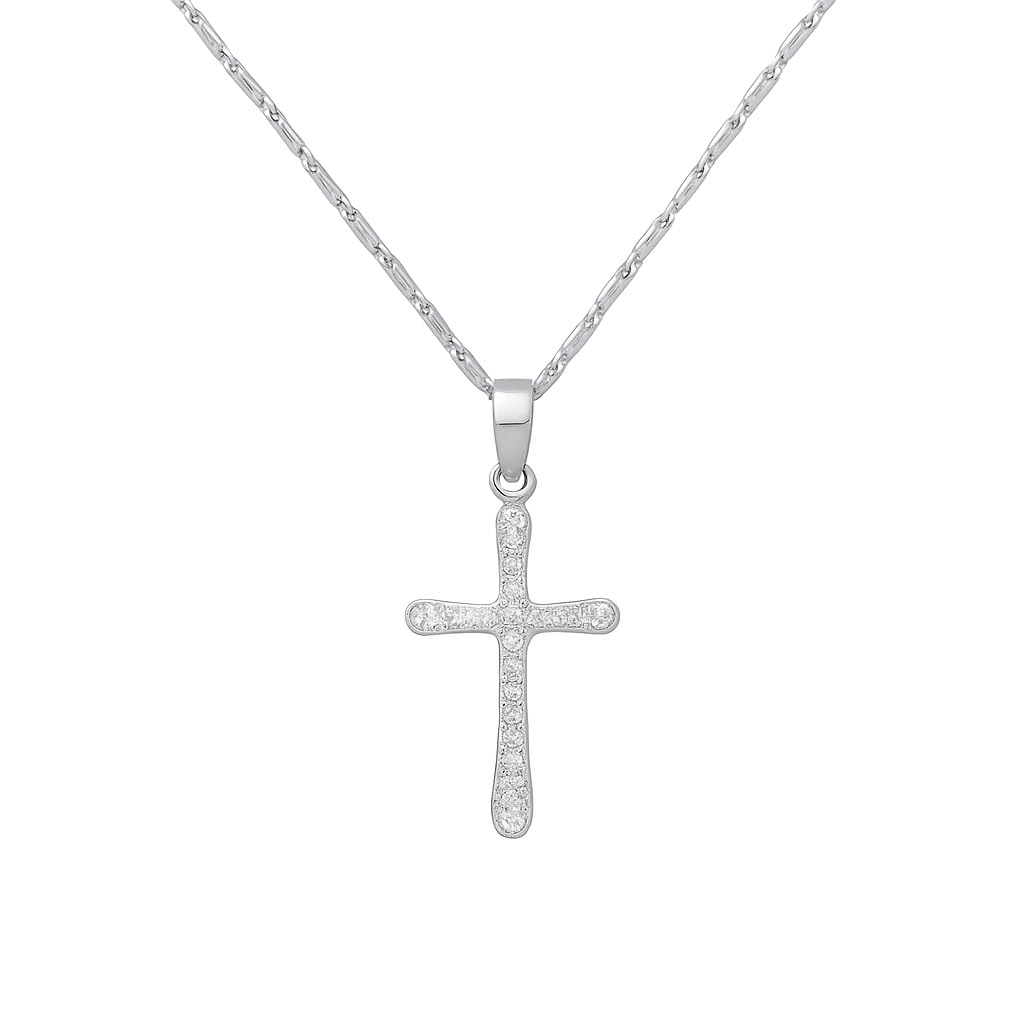 925 Silver chain with cross pendant (16 inches)