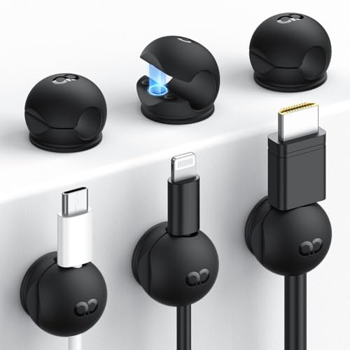 シリコン製 マグネット式 ケーブルホルダー 小型 6個セット