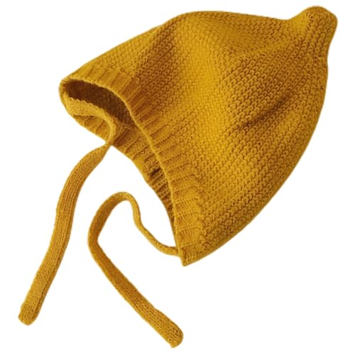 Ameble Gorro para bebé, Gorro Tejido para bebé con Correa, Gorros de Invierno para niños, Gorros Tejidos para niños de 0 a 3 años.