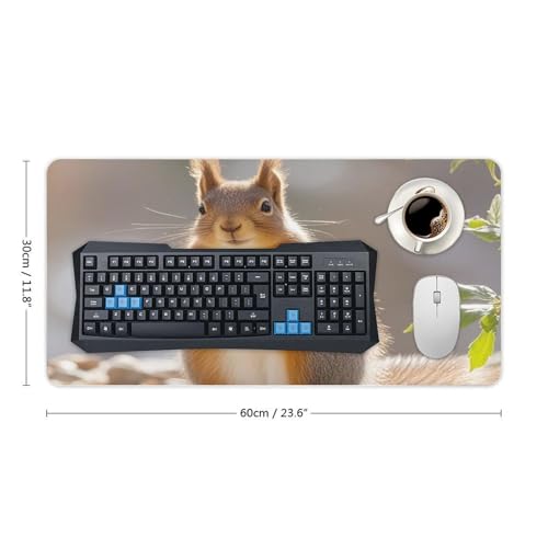 Protector para escritorio con diseño ardilla, base de goma antideslizante, grande miniatura 2