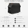 Funda para parrilla de gas ProFire Professional Series Oxford | Funda para parrilla BBQ de exterior resistente al agua, tela Oxford, con correas reflectantes y bolsa de almacenamiento 6