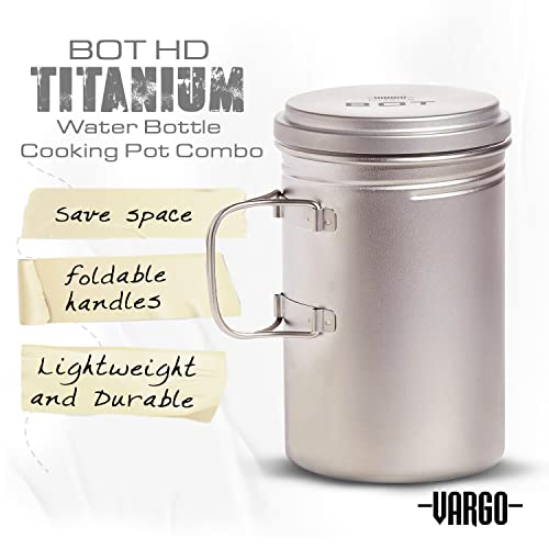 Vargo Titanium BOT Series | BOT-HD Bottle Pot – 1 Liter (34 oz.) Ultralight Water Bottle Cooking Pot Weighs 153 grams (5.4 oz.) | Backpacking Camping - Image 3