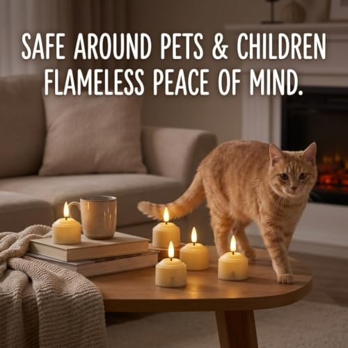 Image of Rechargeable Tea Lights Flameless Candles with Remote Timer & Charging Base, LED Tealight Candles Battery Operated USB Candles for Fall Wedding Christmas Halloween Table Centerpiece Reception, 12-Pack