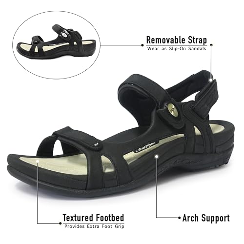 Image of SIGNATURE Arch Support Womens Sandals Comfortable Walking. Everyday Comfy Sandals Women Wear for Beach, Travel, Water, Outdoor, Hiking. Women Footwear.