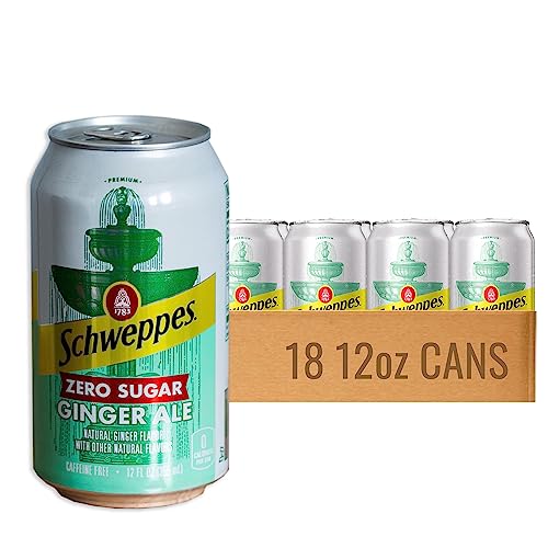 Schweppes Zero Sugar Ginger Ale 18 pack