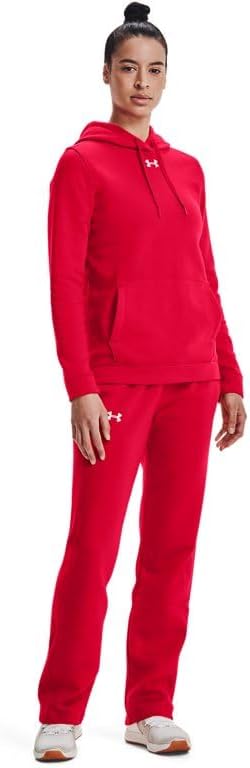 Under Armour Women's UA Hustle Fleece Hoodie MD Red - Image 4