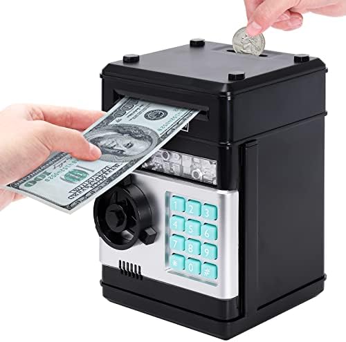 EPHVODI Piggy Bank for Boys Girls, Electronic Coin Money Bank with Password Protection, ATM Saving Bank Paper Money Scroll Saving Box
