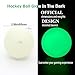 DONZWIYES Glow in The Dark Street Hockey Balls for Indoor Outdoor Road Roller and Field Hockey Games(2 PCS 2.56 Inches)