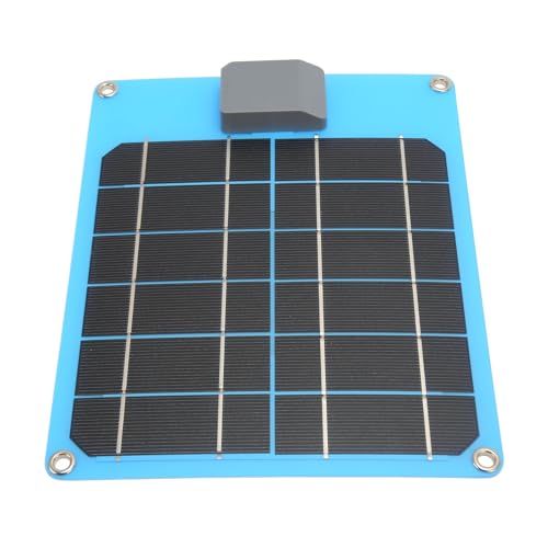 Cargador de Panel Solar, Compacto 4 de Seguridad para Foros de Seguridad 5V Módulo Solar 6W Monocristalline para Acampar (BLUE)