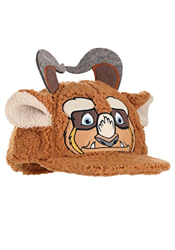 elope Disney Beast Fuzzy Costume Cap - Baseball Style with Embroidered Face & Felt Horns - Multicolor