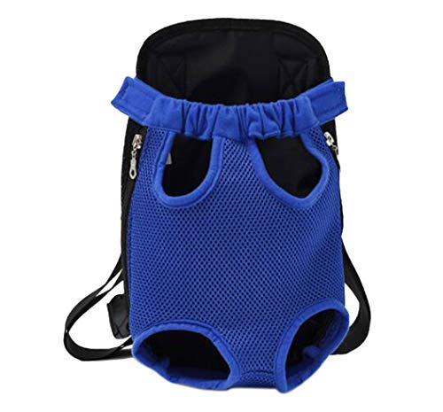 Maiitmor ペットキャリーバッグ 犬 猫用 2WAY 抱っこ リュック小型犬キャリーケース ショルダーバッグ ボディーバッグ 通気性 自転車用 お出かけ便利 アウトドア 旅行 前向き型調節可能 (XL, 青)