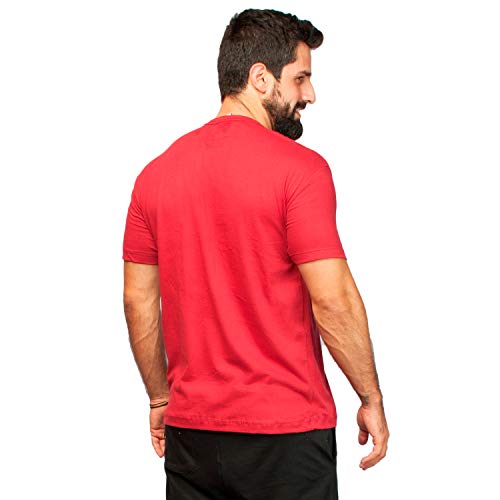 Kit Com 5 Camisetas Slim Masculina Básica Algodão Part.B (Natural, Preta, Vinho, Branca e Azul, G)