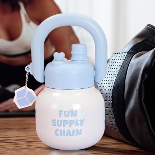 Botella de agua aislada Big Belly de acero inoxidable con asa 4