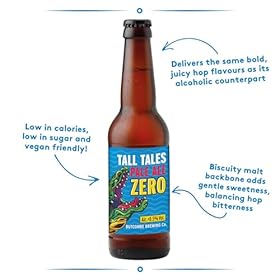 Butcombe Brewing Co., Tall Tales Pale Ale Zero Bottles, Vegan Friendly, Alcohol Free, Bold & Fruity, Flavours of Citrus, Grapefruit & Pineapple, 12 x 330ml