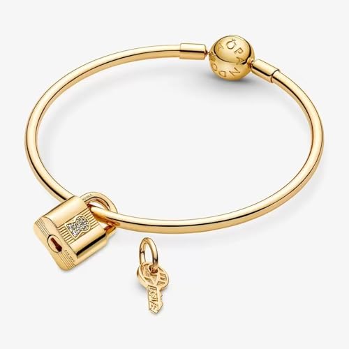 Pandora Padlock & Key Dangle Charm - Gift for Her - Compatible ME Moments Shine with Cubic Zirconia - With Gift Box3