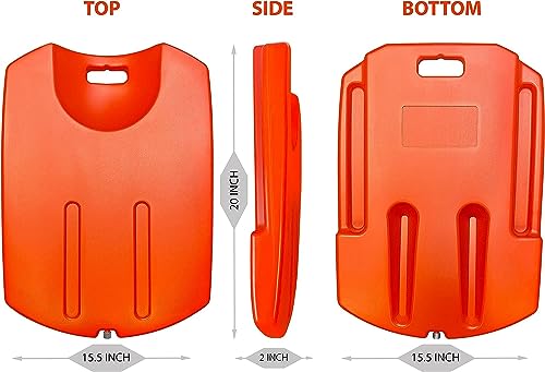 Image of HaiChao CPR Rescue Lifesaver Board-EMS Medical First Aid Supplies Cardiac Board-Home Pool CPR Easy Patient Lifting Portable Lightweight Recessed Handle Lifesaver CPR Board(Orange)