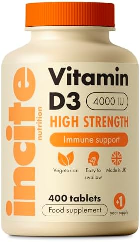 Vitamin D3 4000 IU - 400 High Strength Vitamin D Tablets (1+ Year...