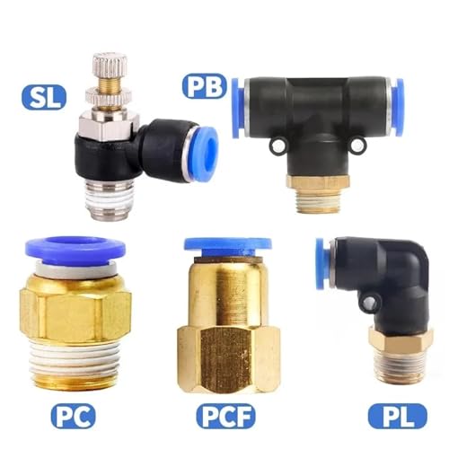 Conectores rápidos for mangueras PLF con rosca 1/4 que evitan fugas de aire 5