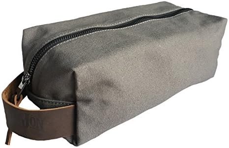 Gentleman Jon Canvas and Leather Shaving Dopp Kit | Travel Toiletry Bag