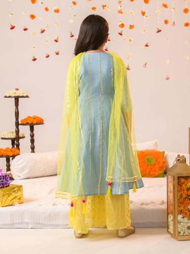 Image of Pspeaches girls Cotton Kurta & Palazzo