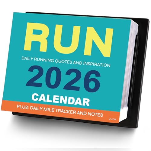 2026 Desk Calendar - Motivational Calendar, 5’’×6’’, Running Gear, Daily Calendar for Runners, Jan 2026 - Dec 2026, Inspirational Desk Calendar 2026, Daily Running Quote