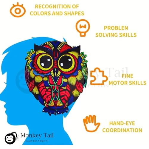 Image of MONKEYTAIL Whimsy Wooden Jigsaw Puzzle for Adults - Laser-Cut Pieces, 3D Puzzle Box as Birthday Gift for Boys & Girls - Brain Teaser, Home Decor & Family Game (GZOW, Size: Medium)