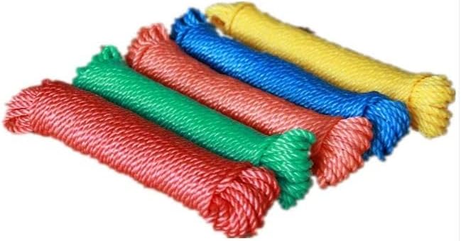 Swiss+ 30m x 6mm Multi-Functional Random Colors Nylon Rope (1) - Heavy-Duty, All-Purpose Cord String for Outdoor, Camping, and DIY Projects - Durable, Portable, Colorful and Multipurpose Rope