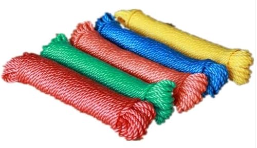 Swiss+ 30m x 6mm Multi-Functional Random Colors Nylon Rope (1) - Heavy-Duty, All-Purpose Cord String for Outdoor, Camping, and DIY Projects - Durable, Portable, Colorful and Multipurpose Rope