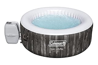 Inflatable Coleman 90455 SaluSpa Bahamas 71-Inch x 26-Inch 4 Person Outdoor Portable Hot Tub Spa with 120 Air Jets, Pump, 2 Filter Cartridges, and Tub Cover