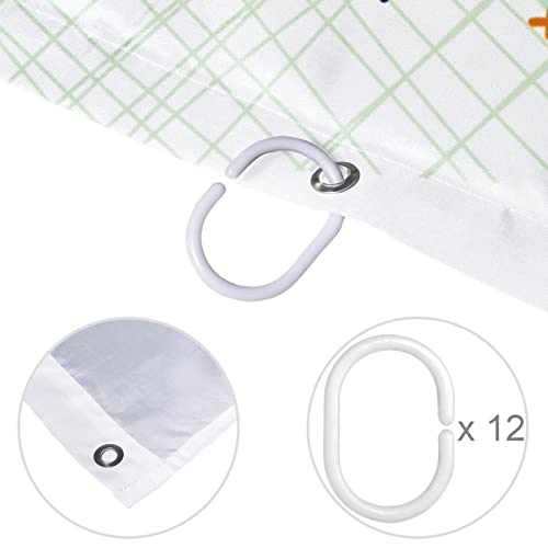 Rideau de douche chat imperméable et sans odeur pour baignoire familiale
