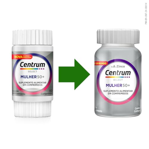 Centrum Select Mulher 50 mais Multivitamínico De A a Zinco, Suplemento Alimentar, 60 comprimidos