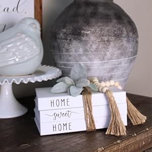 White Decorative Books for Home Decor Farmhouse Decor Faux Books for Decoration Coffee Table Book Decor for Living Room Decor Farmhouse Table Decor Book Small Shelf Decor Accent Home Sweet Home