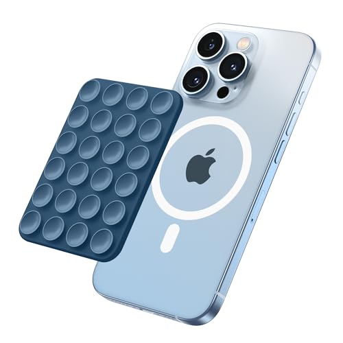 SuydanBox Suporte de telefone com ventosa magnética, suporte de telefone de silicone antiderrapante,