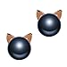 ANBALA Cat Stud Earrings 925 Sterling Silver Ear Studs Freshwater Cultured Pearl Stud Earrings for Women Girls