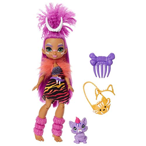 Mattel Cave Club Mu&ntilde;eca Roaralai, mu&ntilde;eca prehist&oacute;rica con Mascota y...