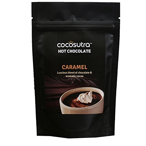 Image of COCOSUTRA Caramel Hot Chocolate Mix | Enjoy hot or cold | 100 g | Gluten Free Drinking Chocolate Powder | No Preservatives | Ready in 2 Minutes | Serves 5 Cups (Pack of 2)
