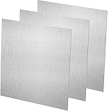 SEUNMUK 3 PCS 12 x 12 Inches Aluminum Sheet, 1/16 Inch Thickness Aluminum Plate 6061-T6 Tooling Flat Sheet with Protective Film