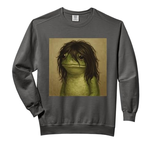 Frog Vintage Meme Retro Messy Long Hair 1990s Rockstar Comfort