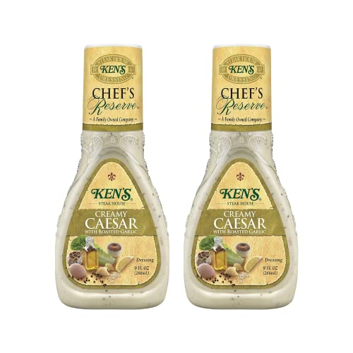 Ken's Steak House Chef's Reserve Creamy Caesar with Roasted Garlic Dressing (9 Fl Oz (Pack of 2))