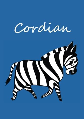 Cordian: individualisiertes Malbuch / Notizbuch / Tagebuch - Zebra - A4 - blanko