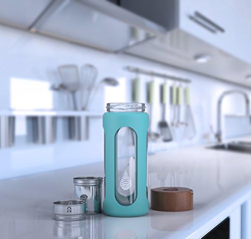 pH HYDRATE Glass Alkaline Water Filter Bottle - Portable Alkaline Water Filter - Water Filter Bottle - Increase pH (300ml/10oz)