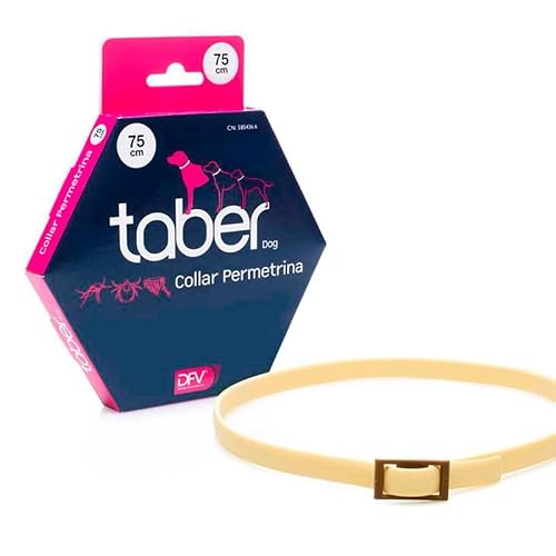 Taber Dog Collar protección antiparasitario para Perros, con permetrina (75cm)