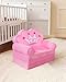MOONBEEKI Kids Couch Fold Out, Foldable Princess Chair for Toddlers 1-3, Kids Furniture for Playroom, Gift for Birthday Christmas and Halloween（Pink）