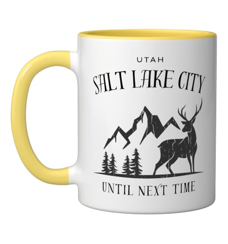 Until Next Time Salt Lake City Mug 11oz Yellow/White