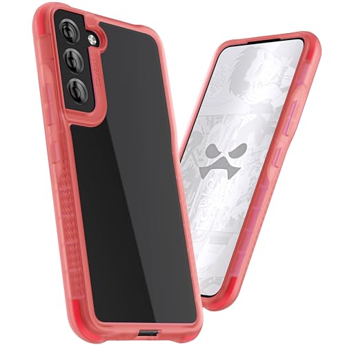 Image of Ghostek COVERT Clear Pink Samsung S22 Case for Women Premium Protective Phone Cover Screen and Camera Lens Protection Wireless Charging Compatible Thin Designed for 2022 Galaxy S22 5G (6.1inch) (Pink)