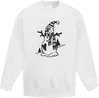 Azeeda 'Christmas Snowman' Kid's Sweatshirt/Jumper (12-13 Years) (KW00107141)