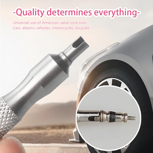 Image of HZEL Car Tire Valve Core Removal Tool Kit, Stainless Steel Vehicle Valve Core Remover with Valve Cores, Auto Valve Stem Puller for Tire Repair Install, Universal for SUV Trucks Bicycles