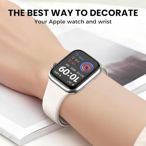 12 Pack Sport Bands Compatible with Apple Watch Band 38mm 40mm 41mm 42mm 44mm 45mm 46mm 49mm for Women Men,Soft Wristband Silicone Strap for iWatch Bands Series 11 10 9 8 7 6 5 4 3 2 1 Ultra SE by CyEiSunovLia - Used condition - Image 5