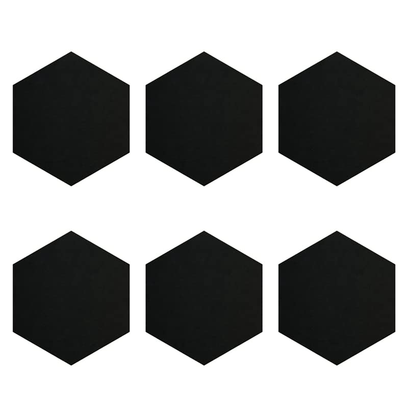 Image of YGM Acoustic Foams Professional Hexagon Acoustic Foam Panels, Absorption Panel, 12 X 12 X 1 inch High Density Edge Wall Tiles for Acoustic Treatment (Black, Set of 72)