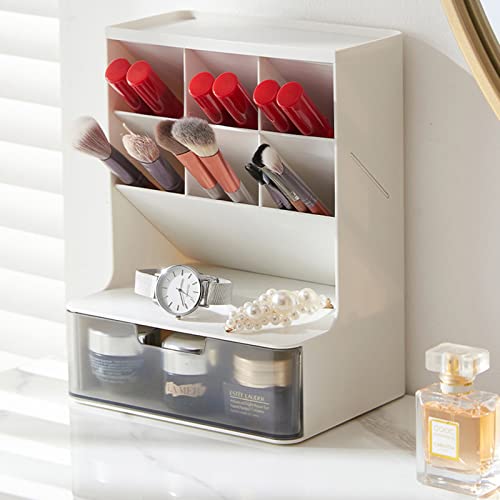 Rangement maquillage pour vanité et coiffeuse avec porte-stylo intégré